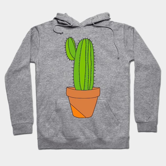 Cute Cactus Design #149: Saguaro Cactus In Terra-Cotta Pot Hoodie by DreamCactus